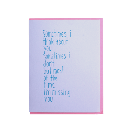 Ashkahn Sometimes I Think About You Notecard