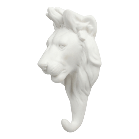 &klevering Hook Lion Porcelain White