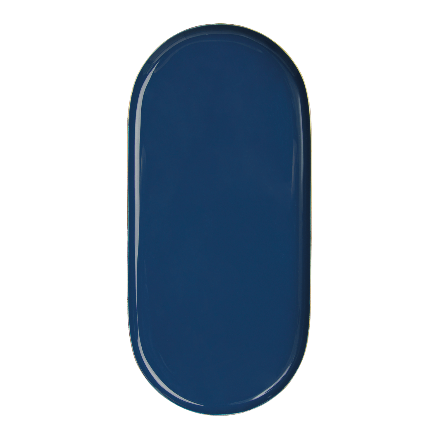 &klevering Tray Metal Oval Blue
