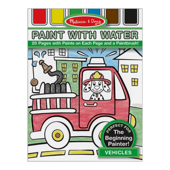 Melissa & Doug Paint with Water Kids Art Pad Vehicles