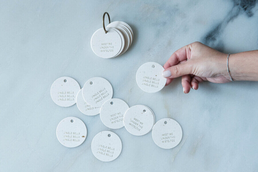 Monograph Round Gift Tags Set of 50