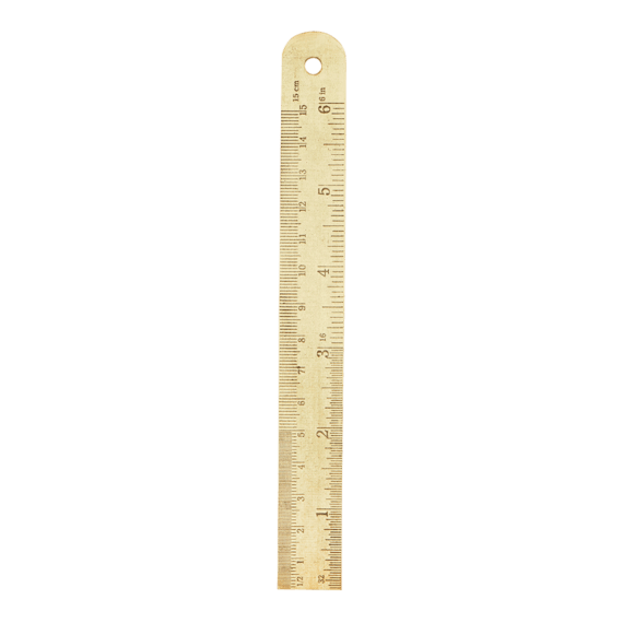 Monograph Ruler Brass 15cm