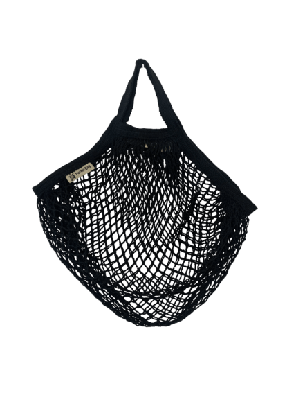TBBAA7.2_A-Turtle Bags Organic Short Handled String Bag Black